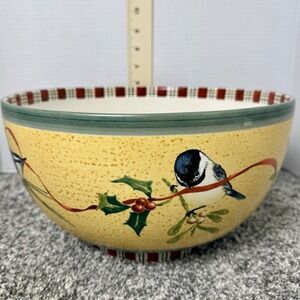 Lenox Winter Greetings Everyday Large Serving Bowl Catherine McClung EUC